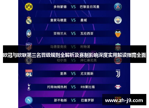 欧冠与欧联第三名晋级规则全解析及赛制影响深度实用解读指南全面